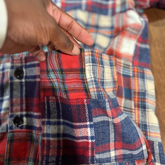Greg Lauren scrap-work flannel. Size 3 (Large) - Picture 7 of 7